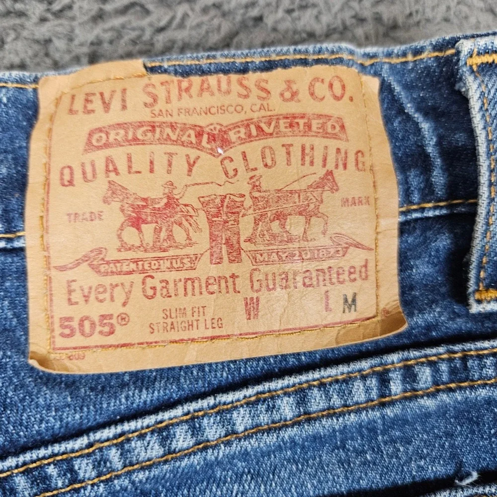 Levi's 505 Jeans Slim Fit‎ Straight Leg Blue Denim Women's Size 7 M